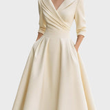 Tereza | Eleganti midi kleitas ar garām piedurknēm