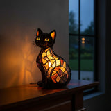 Spīdīgā kaķis - Lampa vitrāžās