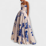 Rosalie - Šiks off-shoulder ziedu maxi kleita