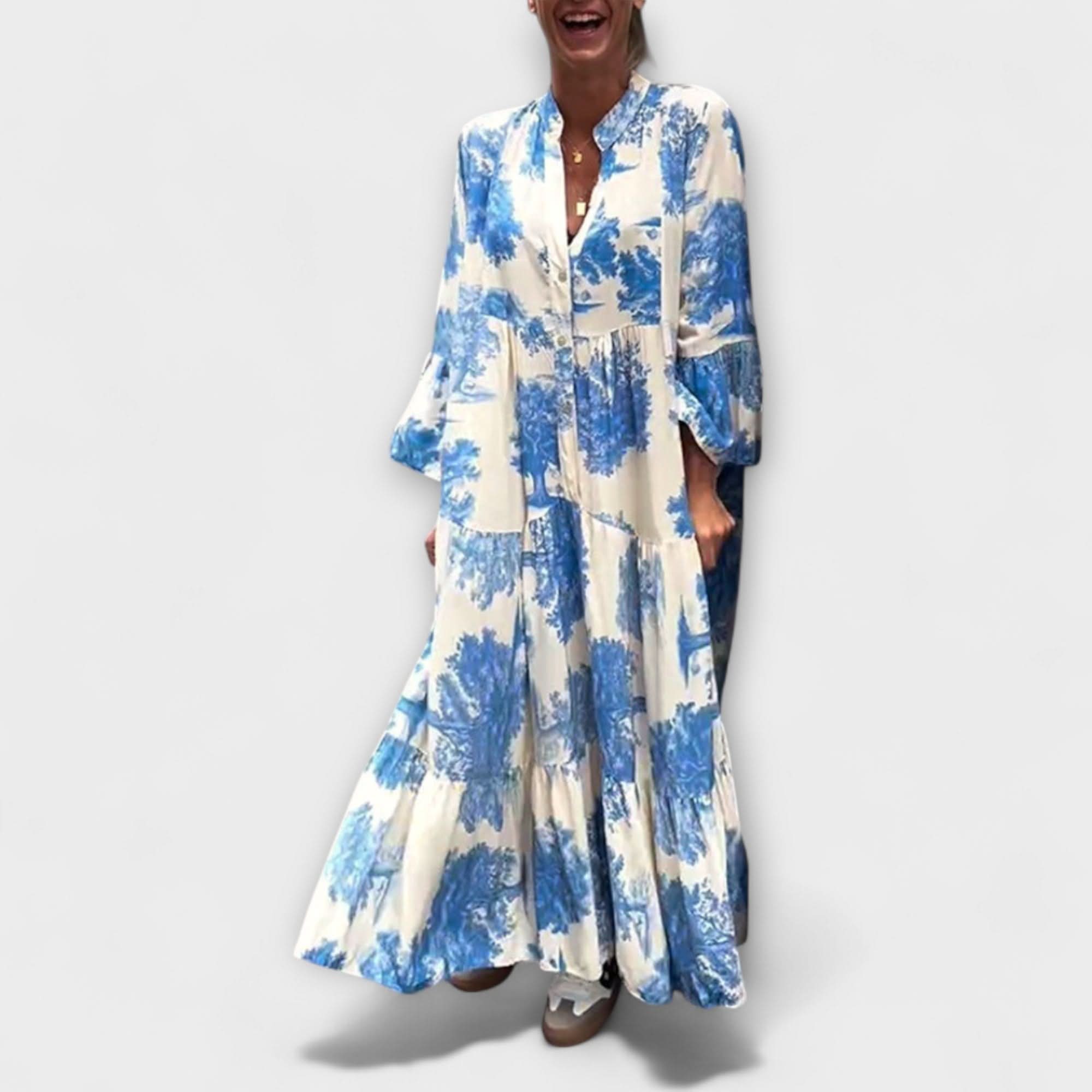 Nerina - Eleganti ziedu maxi kleitas
