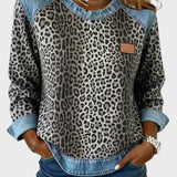 Roxy | Top ar leoparda rakstu un džinsu malām