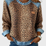 Roxy | Top ar leoparda rakstu un džinsu malām