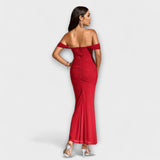 Ione - Bodycon kleita ar atklātiem pleciem un ruļļiem