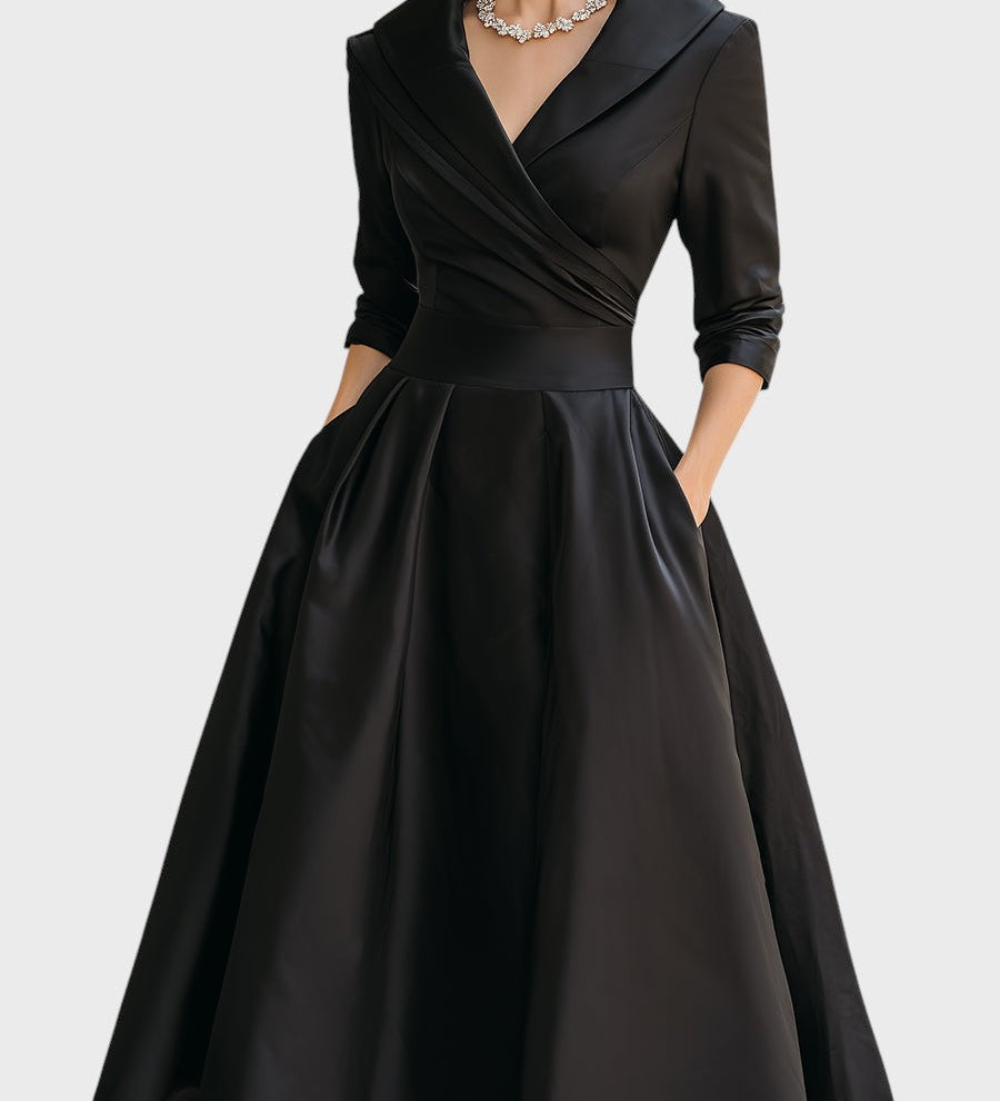 Tereza | Eleganti midi kleitas ar garām piedurknēm