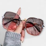 Lucie Eleganti Metāla Saules Brilles Ar Gradienta Lēcām