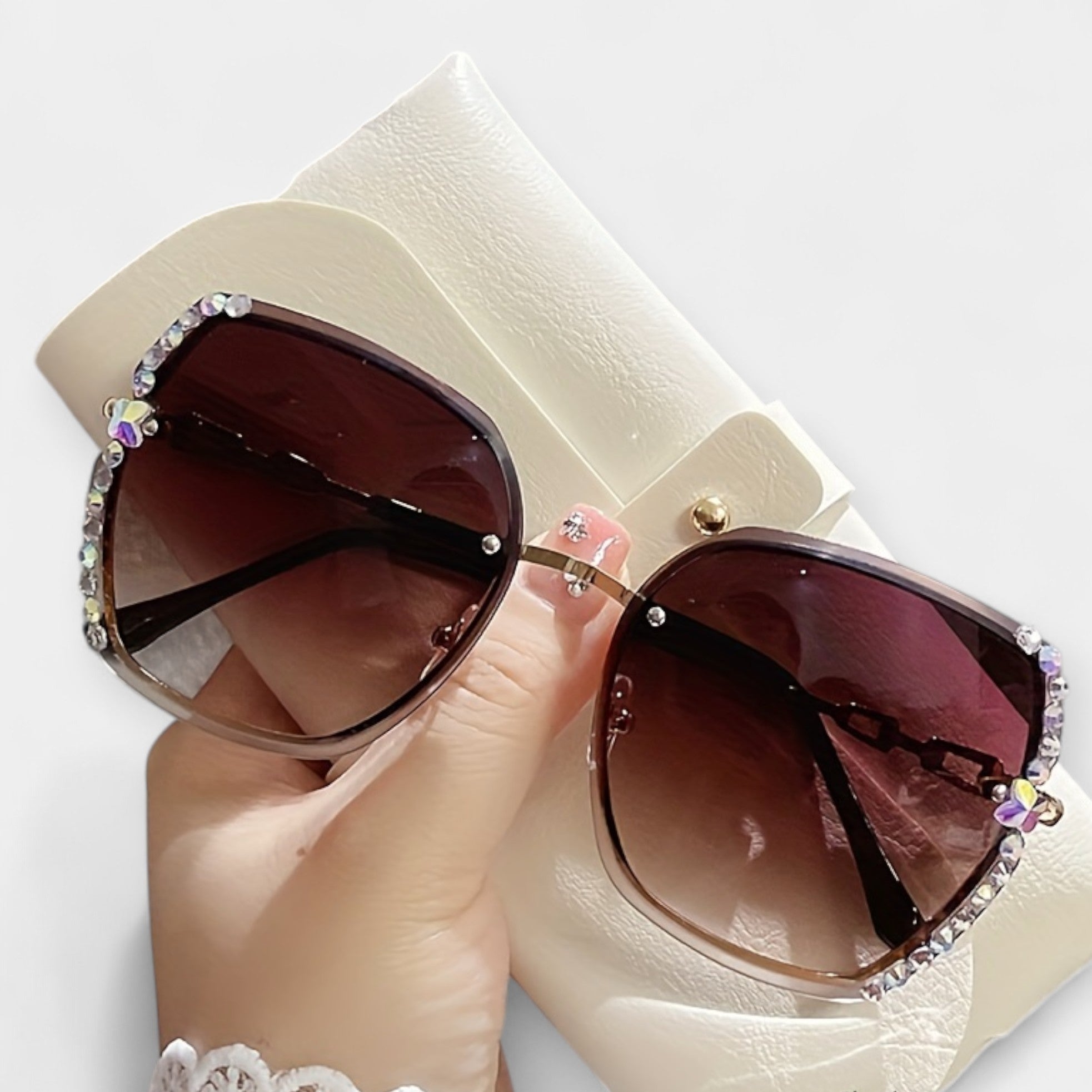Lucie Eleganti Metāla Saules Brilles Ar Gradienta Lēcām