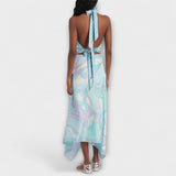 Everly - Sada halter topu un asimetriska midi kleita