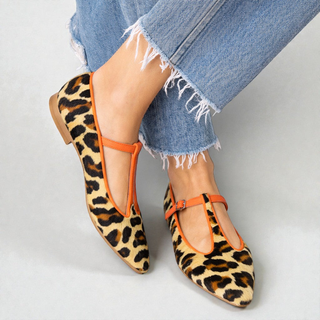 Lulu | Leopardu T-siksniņu balerīnas