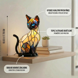 Mistiska kaķis - Vitraža lampa