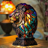 Lev - Lampa ar vitrāžu