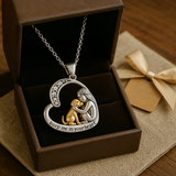Alduna™ | Sudraba kaklarota ar suni un sirdi