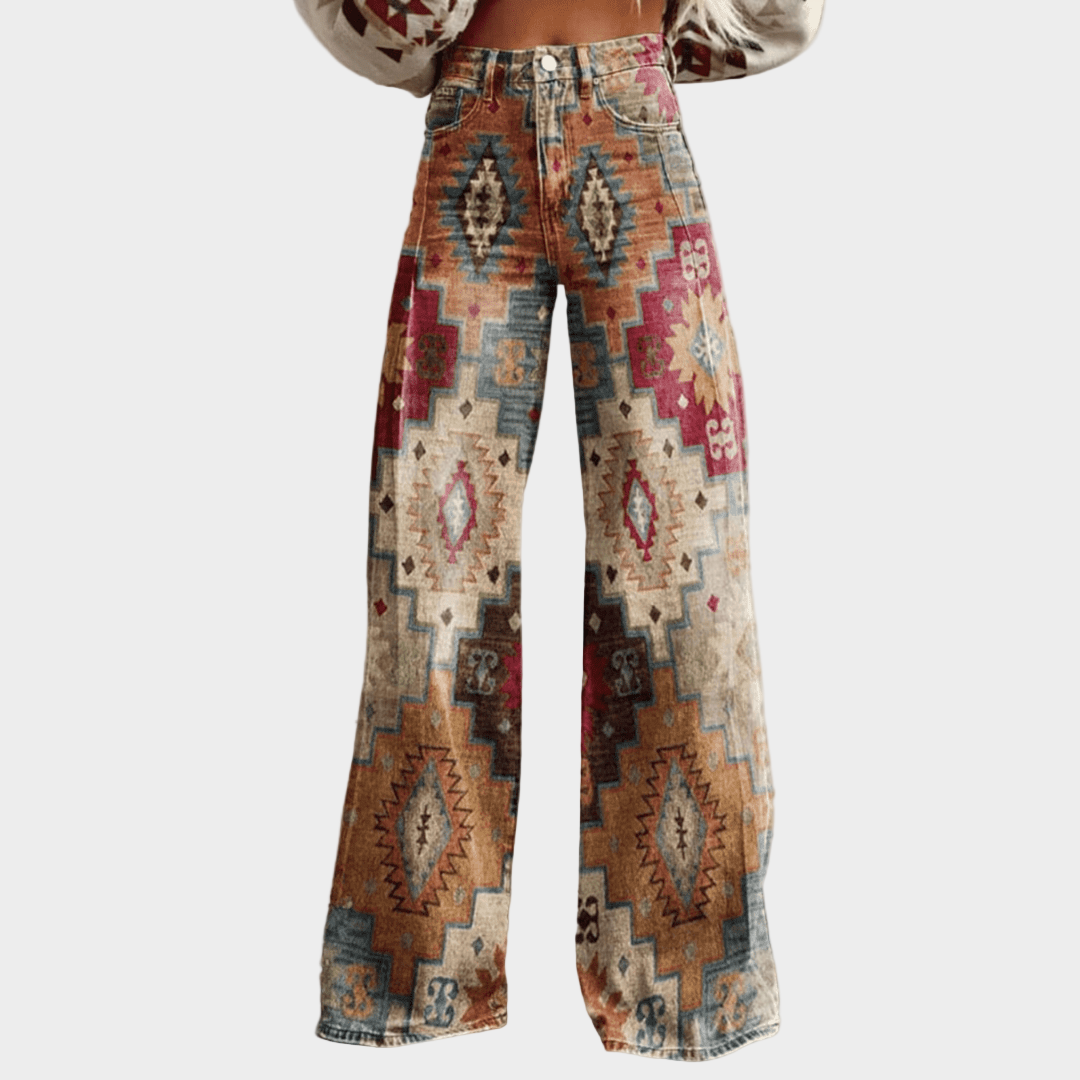 Vintage boho bikses