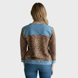 Roxy | Top ar leoparda rakstu un džinsu malām