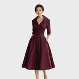 Tereza | Eleganti midi kleitas ar garām piedurknēm