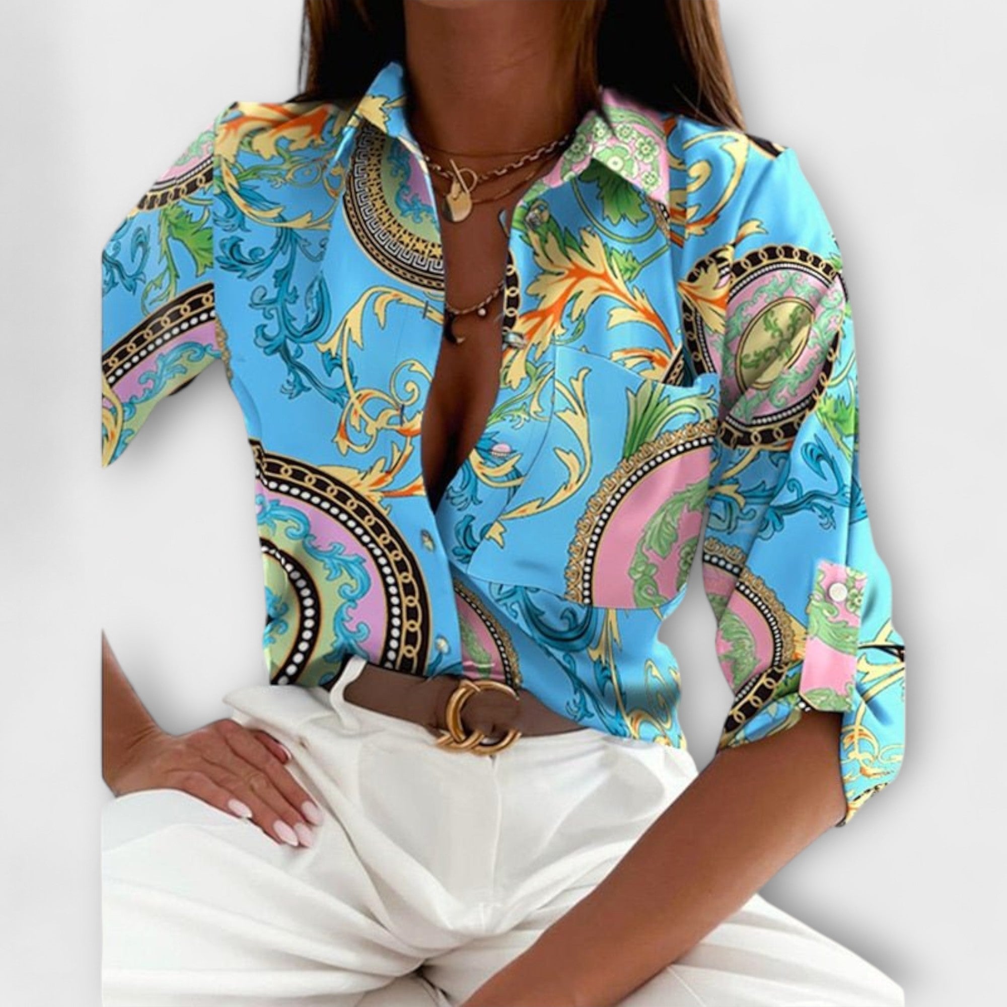 Klasiskā blūze ar apkakli